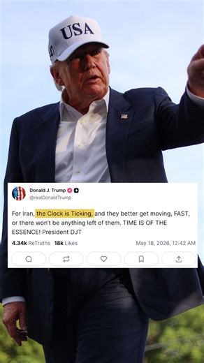 Trump warns Iran, ‘The clock is ticking'