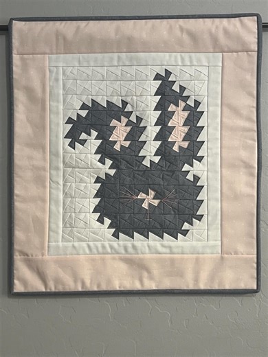 Handmade Quilted Easter Bunny Twister Wall Hanging (gray) - Etsy