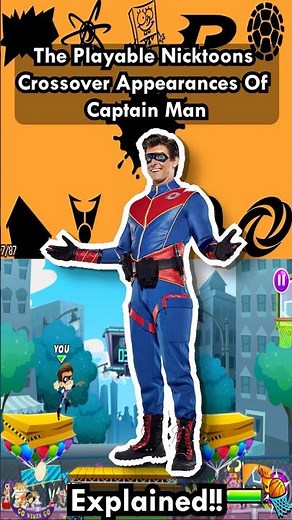The Playable Nicktoons Crossover Appearances Of Captain Man Explained!!