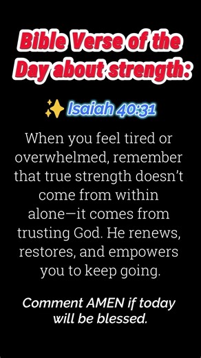 Bible Verse of the Day About Strength | Isaiah 40:31 | God Renews Your Strength | #bibleverse #quote