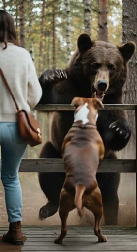 🐕 Brave Dog vs Bear — A Fight for Love 🐻❤️भाल Courage Unleashed #dogvsbear #wildlife #animalfight