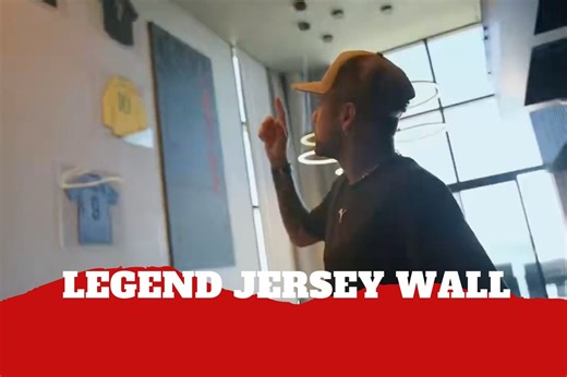 Neymar reveals inside his home and incredible kit wall with football legends