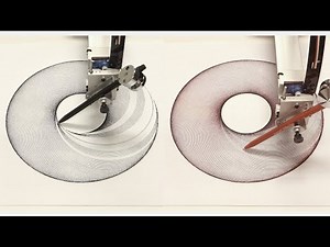 DRAWING MACHINE 02 | AxiDraw V3/A3 color circles | Pen plotter robot (Processing Art)