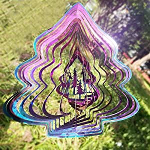 3D Hanging Wind Spinner Stainless Steel Decorations, Crafts Ornaments for Outdoor Garden House Yard Decor