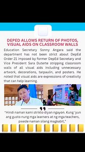 1.6K reactions · 314 shares | DepEd allows return of photos, visual aid on the classroom. #allow #return #photooftheday #visualart #classroom #reelschallengereelschallenge #reelsvideoシ #reelsviralシ #reelsviralシfb #reelsfbシ #facebookreelsviral #reelsfypシ #viralreelsfacebook #reelschallenge #facebookreel #facebookpost #facebookviral #facebookvideo #FacebookPage #facebookreelsvideo | Oliva Singua Inocentes | Facebook