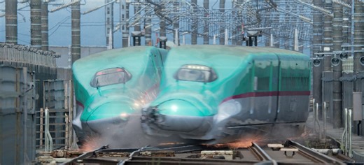 A new Netflix film features a hurtling Japanese bullet train with a ticking bomb