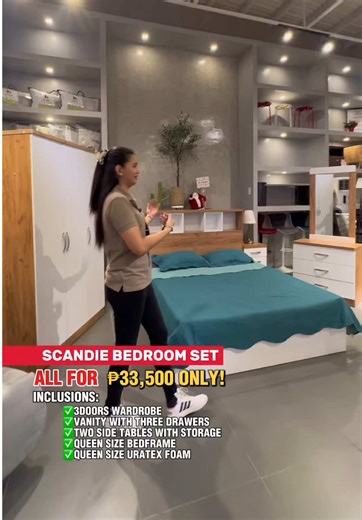 Worry no more about themes motif - color - pattern and pegs coz we managed to put it up on one set !! - ✨SCANDIE WHITE BEDROOM SET IS BACK!✨ For only ₱33,500 ONLY!! - - INCLUSIONS: ✅queen bedframe (60x75 inches ) ✅Queen uratex foam ✅2 pcs side table (18 inches standard) ✅1 dresser (27x72 inches) ✅1 wardrobe( 48x72 inches ) - Sold by set - (no retail) - ‼️RESERVED NOW‼️ - Message our FB PAGE (FURNITURE DEALS PHILIPPINES) - or call us - 📞09173239437 📞09177262526 -For inquiries or orders- Or visi