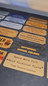 Custom Metal Plate: Personalized Aluminum Tag With Adhesive or Screws, Gold Colour - Etsy