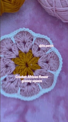 Crochet African flower granny square