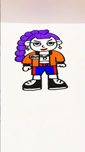 How to draw a easy Rumi for Kids step by step #art #shorts