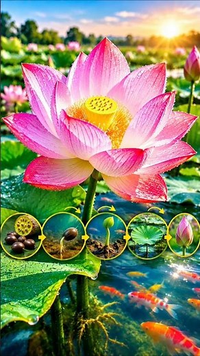 A Tiny Lotus Seed Became THIS! 🌸 | Incredible Life Cycle in 4K#Lotus #LotusFlower #shorts