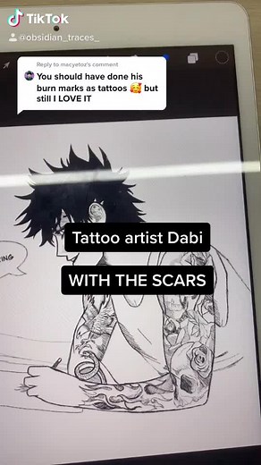 Dabi as a Tattoo Artist | BNHA Fanart