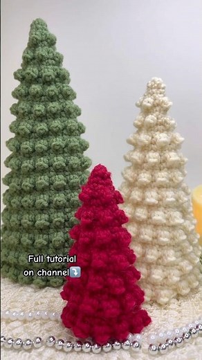 Watch These Adorable Crochet Christmas Trees Come To Life!🌲 (3 sizes)