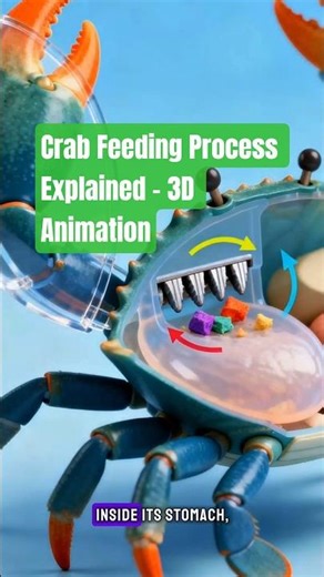 How Crabs Eat | 3D Science Educational Animation #education #sciencefacts #3danimation