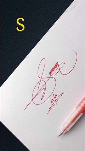 How to sign stylish S signature #shorts