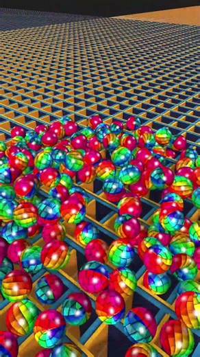 Wonderfull best color mix balls fall into grid #roblox