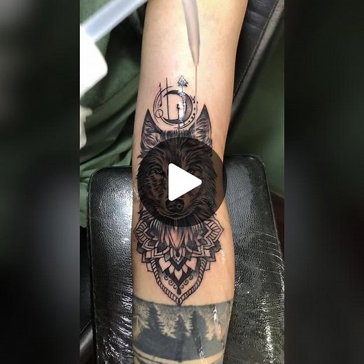 Wolf tattoo🖤#wolftattoo #aesthetic #trending #foryoupage #tattooideas