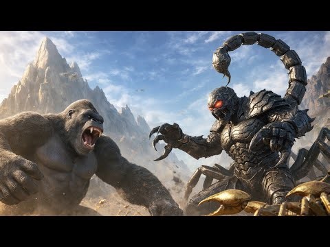Epic Battle in the Mountains | Giant Lion vs Monster Gorilla