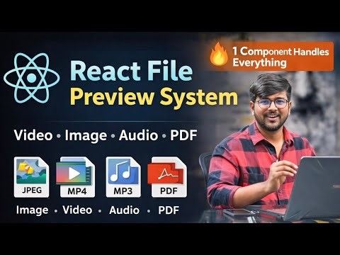 React File Preview System 🔥 Preview Image, Video, Audio & PDF in One Component