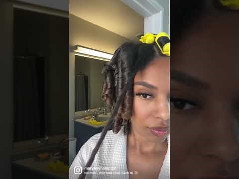 Roller set on Natural Hair