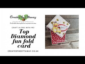 Top Diamond fun fold card tutorial‪@createdtheottaway‬