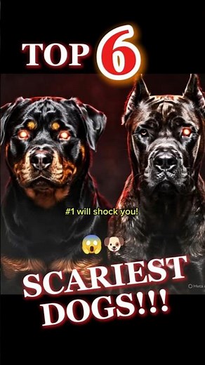 Top 6 SCARIEST Dog Breeds in the WORLD! 🐶💥 #1 Will SHOCK You! #dog #animals #shorts