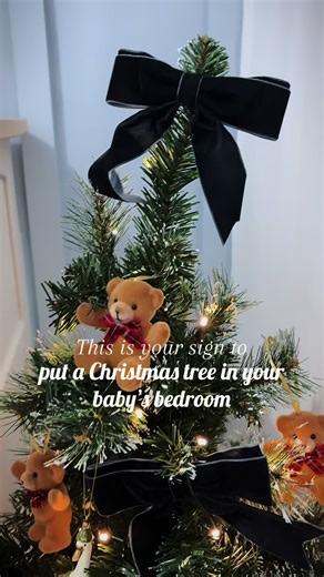 This is your sign to put a Christmas tree in your baby’s bedroom 🎄 it’s our baby’s first Christmas, and it took me 3 attempts to find the perfect little tree, but I have to admit, I think it’s my favourite Christmas decoration this year 🩵 It’s definitely giving baby but still Ralph Lauren theme, and I’m obsessed 🤩 #christmastreedecor #babysfirstchristmas #firsttimemumuk #ralphlaurenaesthetic #ralphlaurenchristmas
