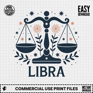 Libra Zodiac Sign Clipart: Astrology PNG (digital Download, 4096x4096px) - Etsy