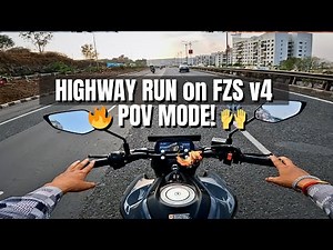 Yamaha FZS V4 Highway Ride Raw Sound & Top Speed