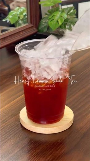 🍯🍋 Honey Lemon Tea Soda Refresh! #mocktail