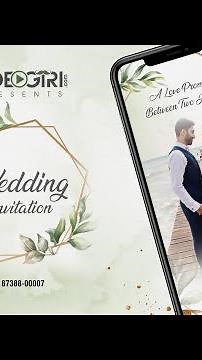 Digital Save The Date Video Invitation | Online Wedding Invite Maker | VG-618