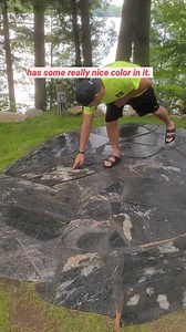 Here's the final reveal of the flagstone patio. I love the way this turned out, the granite has some beautiful colour in it. Can't wait to use this more! #flagstone #flagstonepatio #diypatio #diyconcrete #interlocking #landscaper #landscapework #yardwork #yardmaintenance #homerenovation #diyrenovation #diyrenos #diylawncare #yardworkishardwork #homeprojects #firepits #firepitdesign #cottagerenovation #cottagereno #diyprojects #muskokaontario | Meyers.makes