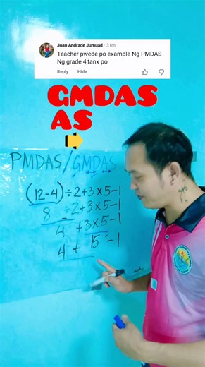Understanding GMDAS made simple 🤯 Grouping first, then solve multiplication and division from left to right, followed by addition and subtraction. Step-by-step clarity leads to correct answers 📘➗➕ #GMDAS #OrderOfOperations #MathMadeSimple #LearnMath #MathConcepts | Dann Carlo Pizarra Pili