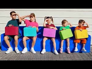 Vania Mania Kids Go On A Picnic Adventure with Colored Baskets - Videos For Kids