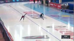 Another victory for Brittany Bowe, another event for her at the #WinterOlympics. #SpeedskatingTrials22 | Team USA