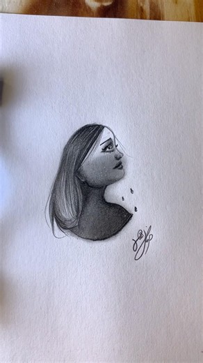 Drawing a sad girl #art #drawing #viral #shorts #drawing