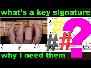 easy Guitar lesson on key signatures. What is a key signature & why I need them