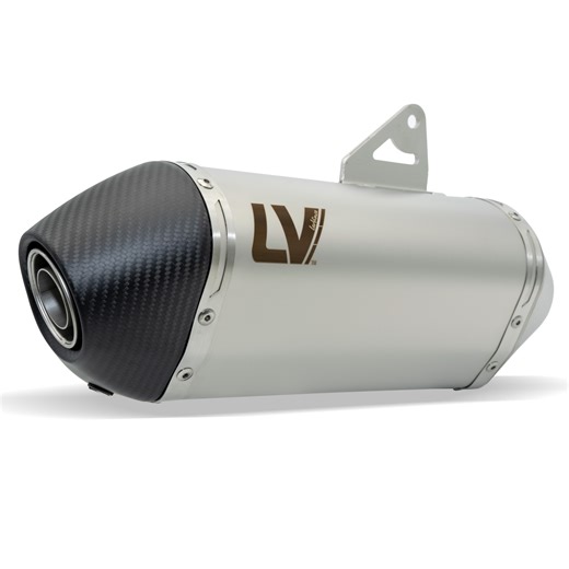 Endschalldämpfer LeoVince LV-14 mit Zulassung, Edelstahl, Carbon Kappe & Hitzeschild für Honda SH 150i Bj. 2024 - 2026 E5+ | Heavy Tuned