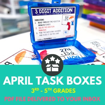 April Task Boxes 3-5 | Independent Work Systems | Task Box Activities