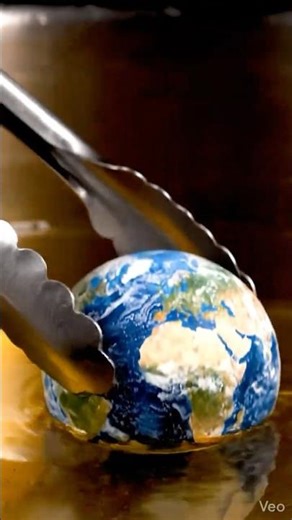 地球を揚げると...| If you were to fry the Earth... #shorts #ASMR #satisfying #universe