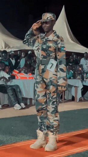 Wau model is facing backlash online after a video surfaced showing her modeling in SSPDF uniform during a modeling contest in Wau. | Voice of Juba
