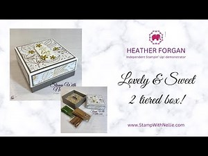 How to make a 2 tier gift box with Stampin' Up! Lovely & Sweet bundle for decoration
