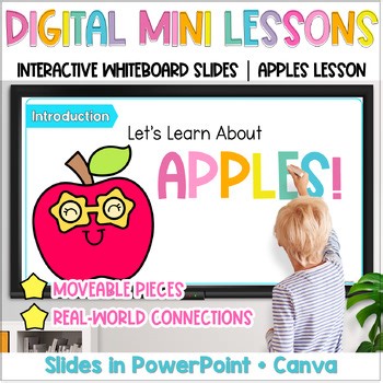 Digital  Mini Lessons: All About Apples | Fall Interactive Whiteboard Slides