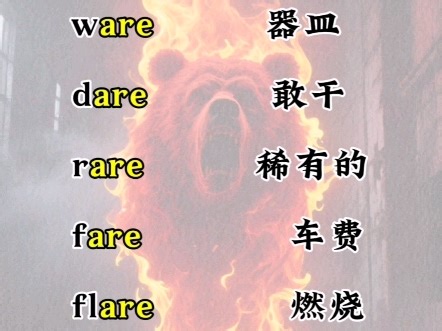 速记are系列词语