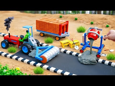 Diy Mini Truck & Grader Build a Concrete Road! 🚧 DIY Road Construction ‪@zonecreative1‬