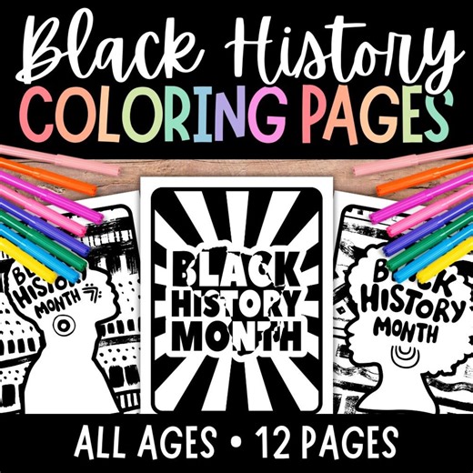 Black History Month Coloring Pages for All Ages - Etsy