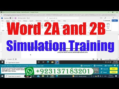 Word 2A and 2B Simulation Training | Word Simulation Training | Exp22 | ‪@PearsonSolution‬