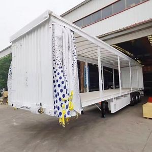 [Hot Item] 2/3/4 Axle Van Trailer Closed Box Cargo Transport Tarpaulin Sliding Curtain Side Semi-Trailer