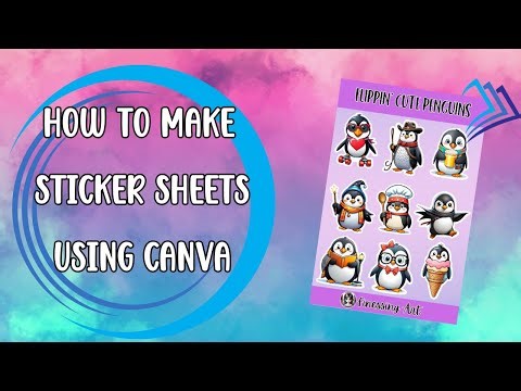 How To Make Sticker Sheets In Canva #stickersheet #canvatutorial #stickerdesign #stickers