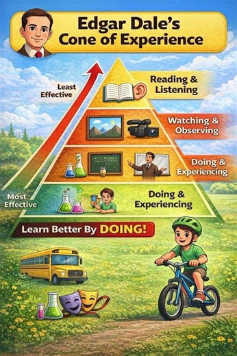 Edgar Dale’s Cone of Experience Explained | Teaching Aptitude | UGC NET | CTET | TET